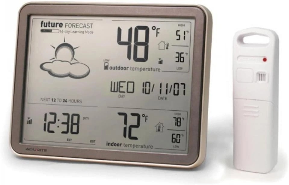 Self-Learning Forecast Wireless Weather Station with Large Display and Atomic...