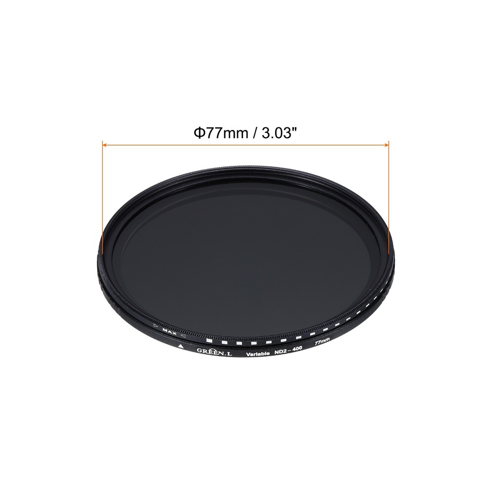 ND2-400 Lens Filter Variable Neutral Density Lens Filter 77mm 2 Pcs