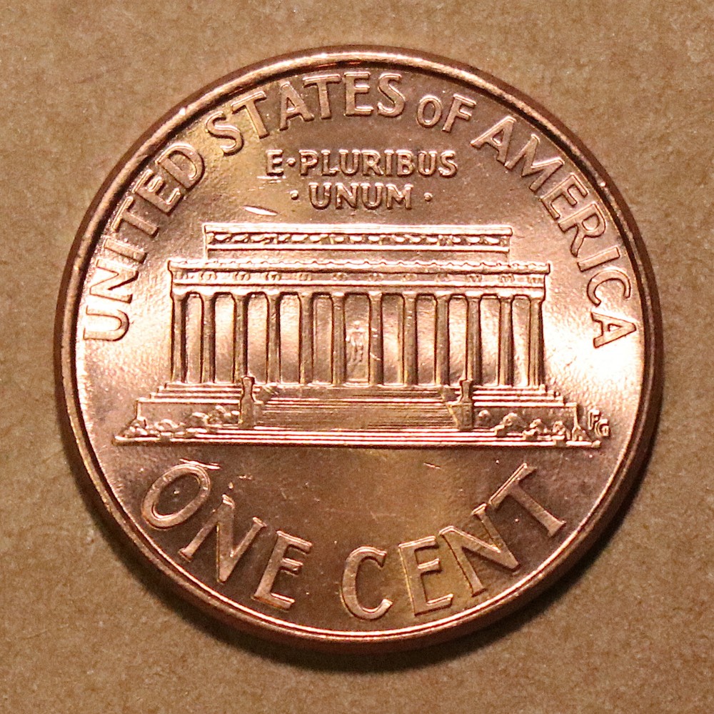 2000 Lincoln Memorial cents BU