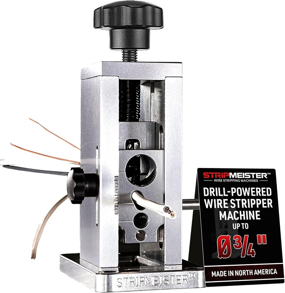 Versatile Automatic Wire Stripper with Integrated Cable Guides for Efficient Use