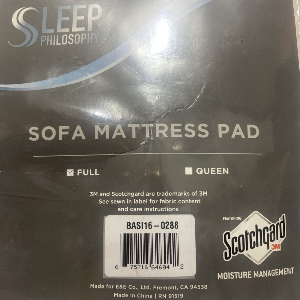 Sleep Philosophy - Full White Sofa Mattress Pad