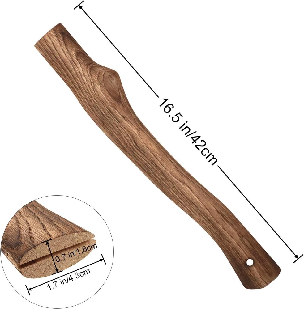 2 Pack Beech Wood Axe Handles Replacement 15.7" Hatchet Axe Camping Axes &
