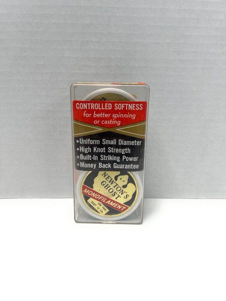 Vintage Newtons Ghost Monofilament 2 Spool Set display case advertisement