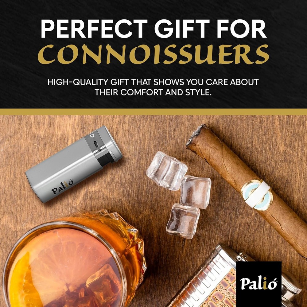 Palio Triple Torch Lighter, Triple Jet Flame Power, Silver