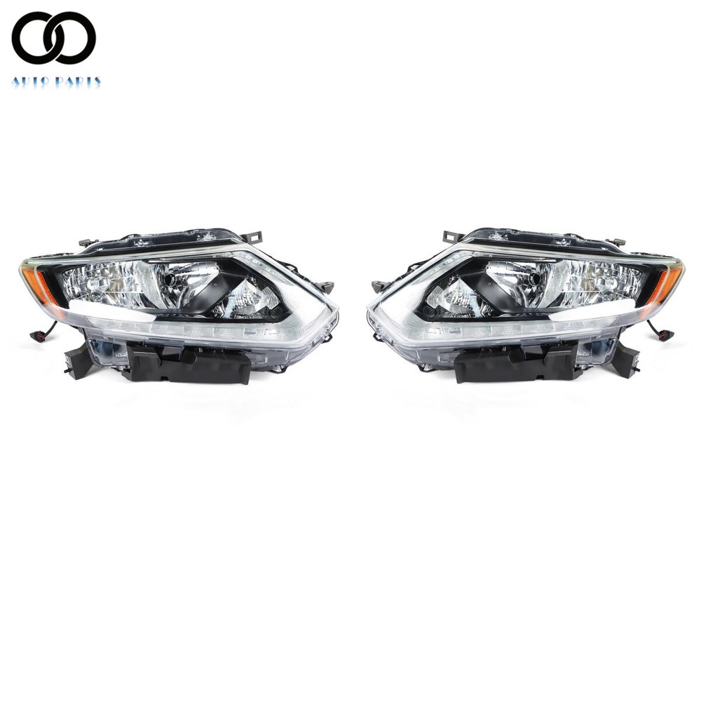 For 2014-2016 Nissan Rogue Headlights Headlamps Driver Left&Passenger Right Side