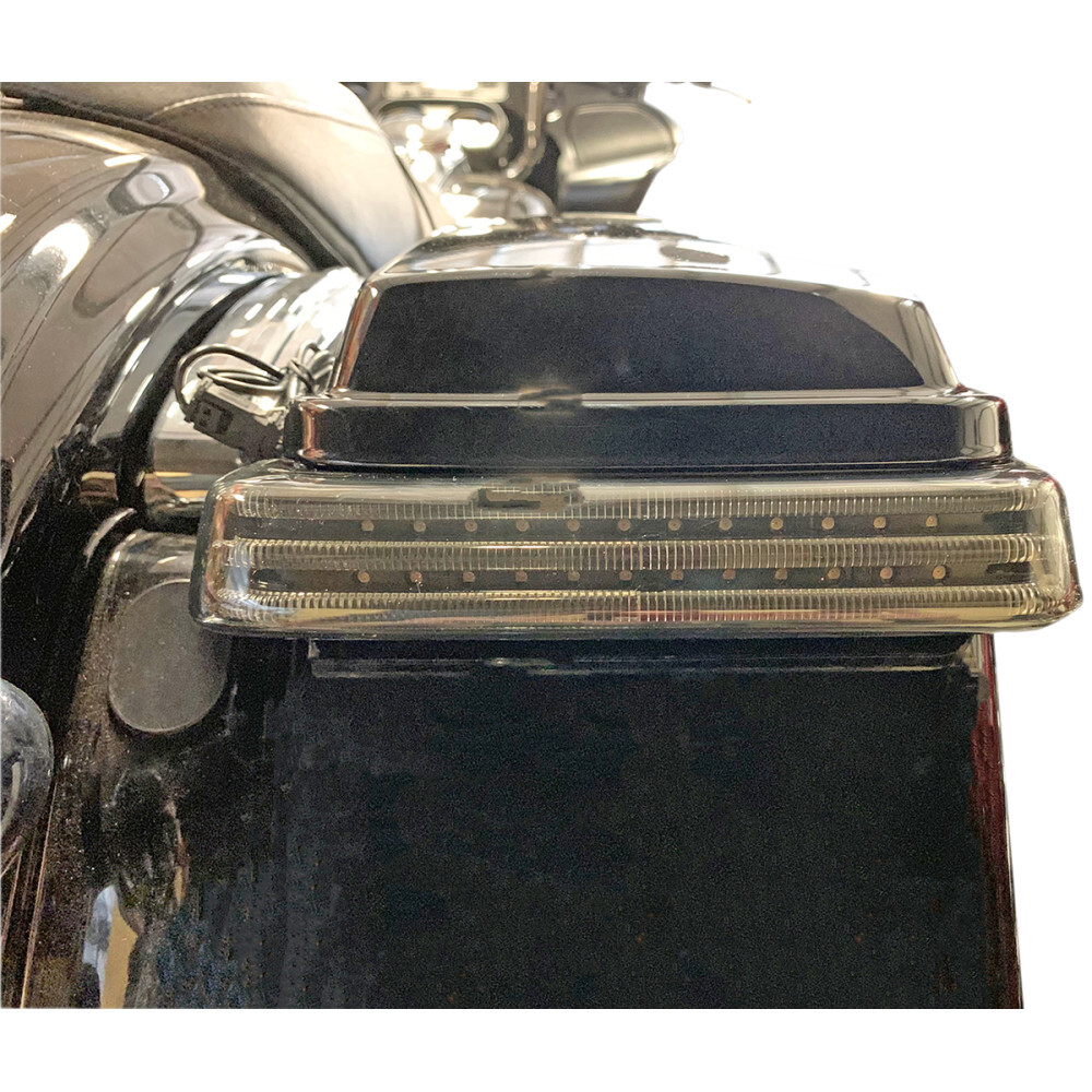 Custom Dynamics Saddlebag Lights - SS8 - Black/Smoke | PB-SB-SS8-BS