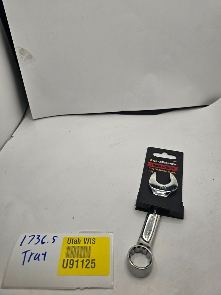 GearWrench 81642 Fixed Combination Wrench 18mm Stubby