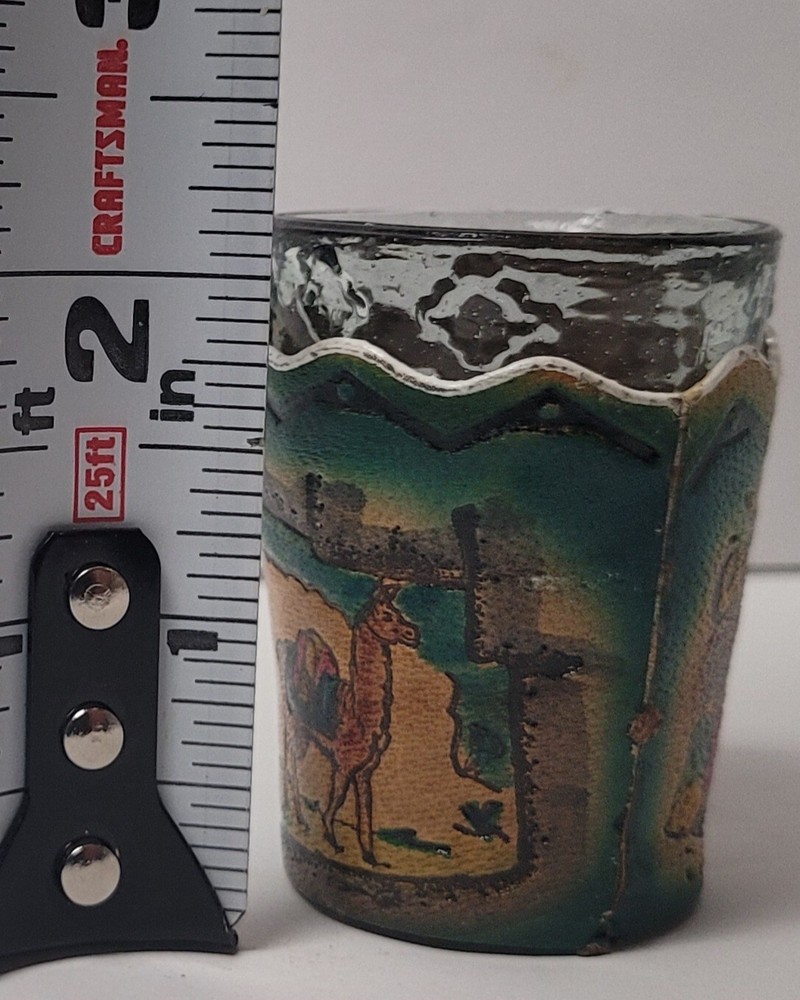 Peru Leather Wrapped Shot Glass