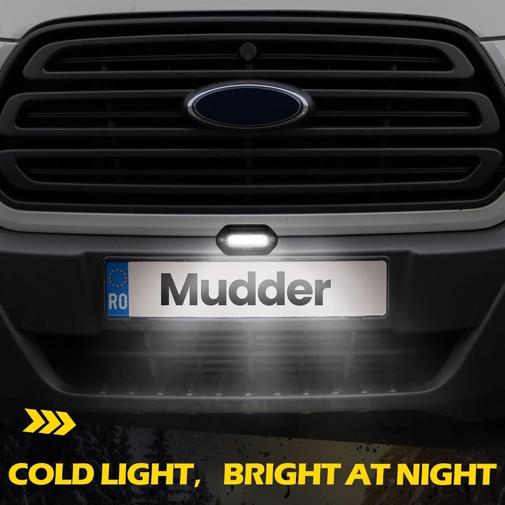 6 LED Waterproof License Plate Light - 2 Pack Durable Tail Light for Vehicles