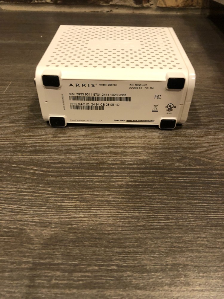 ARRIS SB6183 DOCSIS 3.0 Cable Modem - White