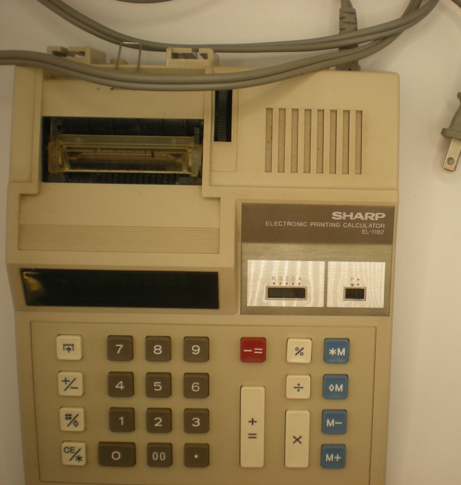 Sharp Electronic Printing Calculator El-1182 works