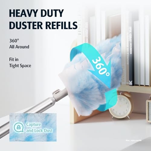 6 ft Extendable Duster Handle with 20 Refills, 20 Count+ 1 Extended Handle