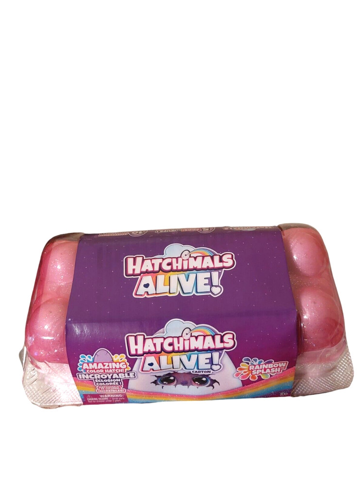 Hatchimals Alive! Rainbow Splash Egg Carton 5 Eggs 10 Accessories