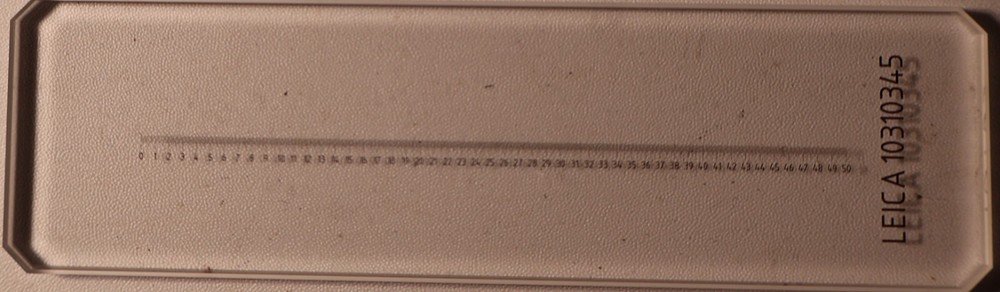 Leica Microsystems, Stage Micrometer and Glass Scale, part# 10310345
