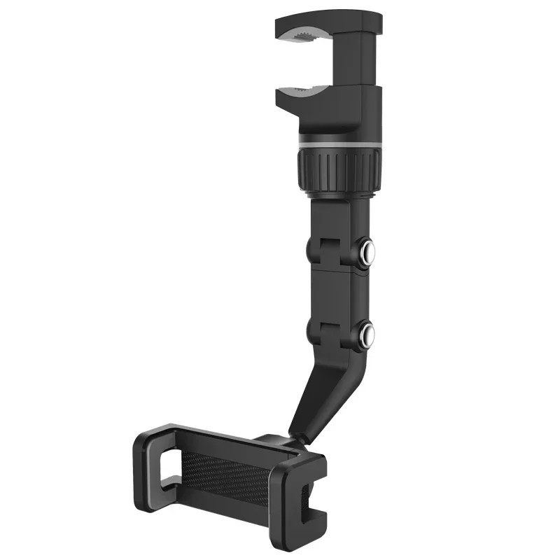 360° Car Rearview Mirror Rotation Adjustable Phone Holder Mount Multifunction