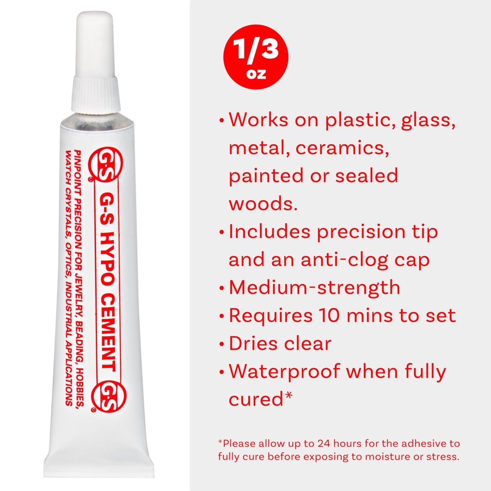 The Beadsmith Clear Precision Cement – Adhesive Glue w/Pinpoint