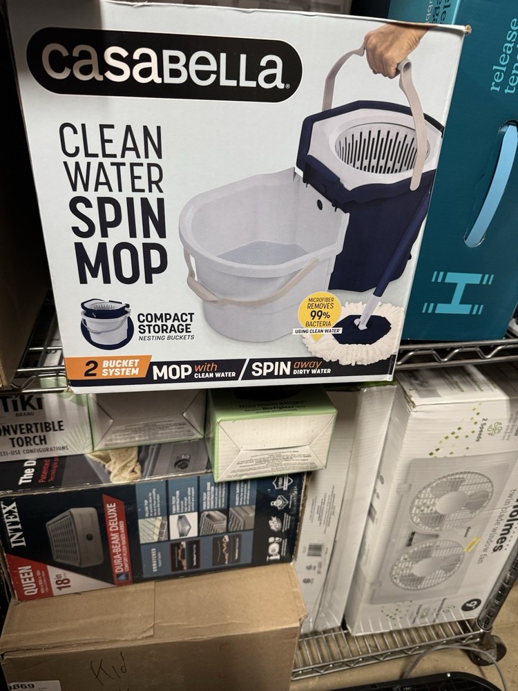 Casabella Clean Water Spin Mop with Extra Refill