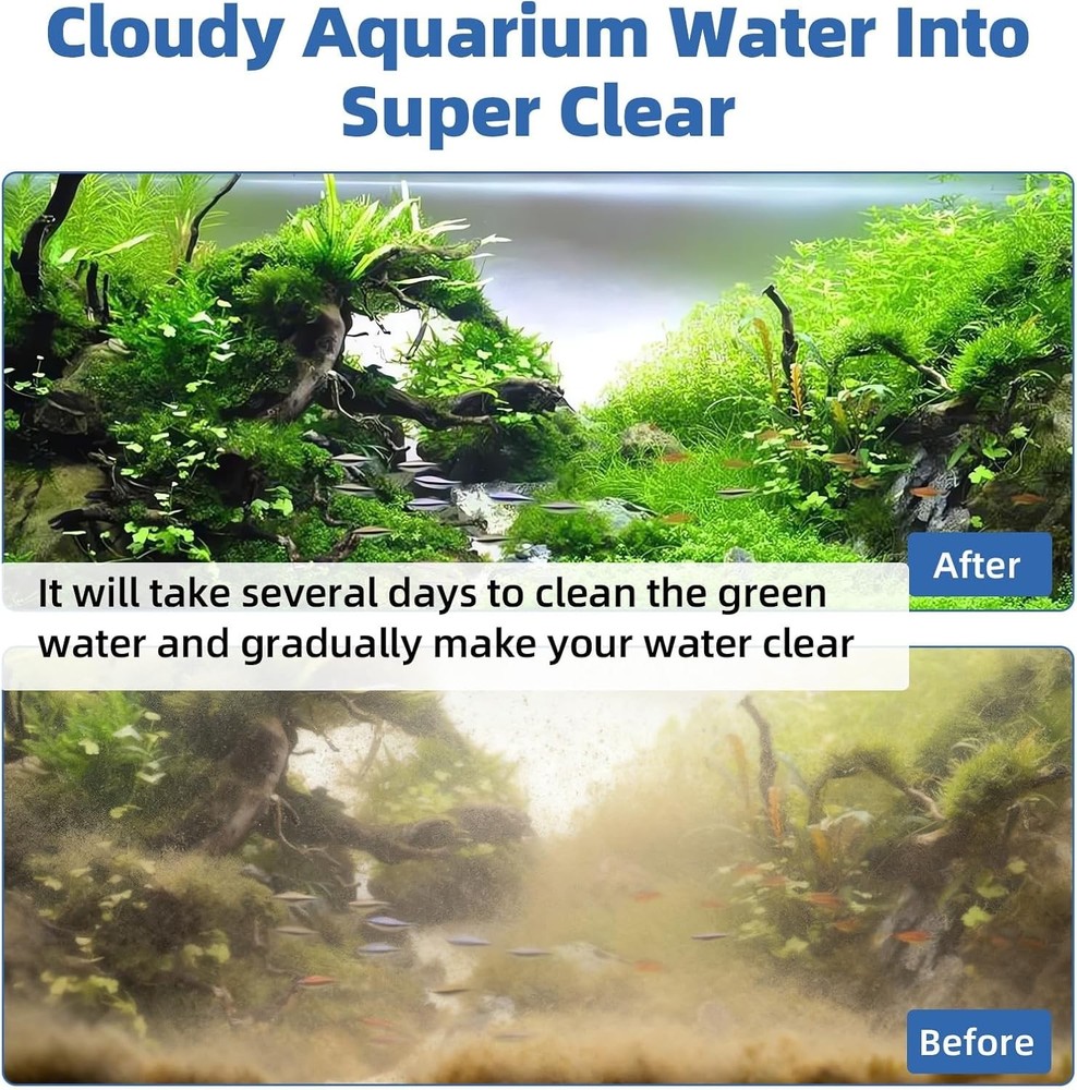 Compact U-V Light for Freshwater & Saltwater Aquariums - 7W with Timer & Shield