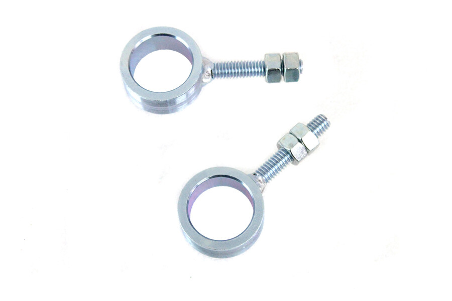 Rear Axle Adjuster Set Zinc fits Harley Davidson