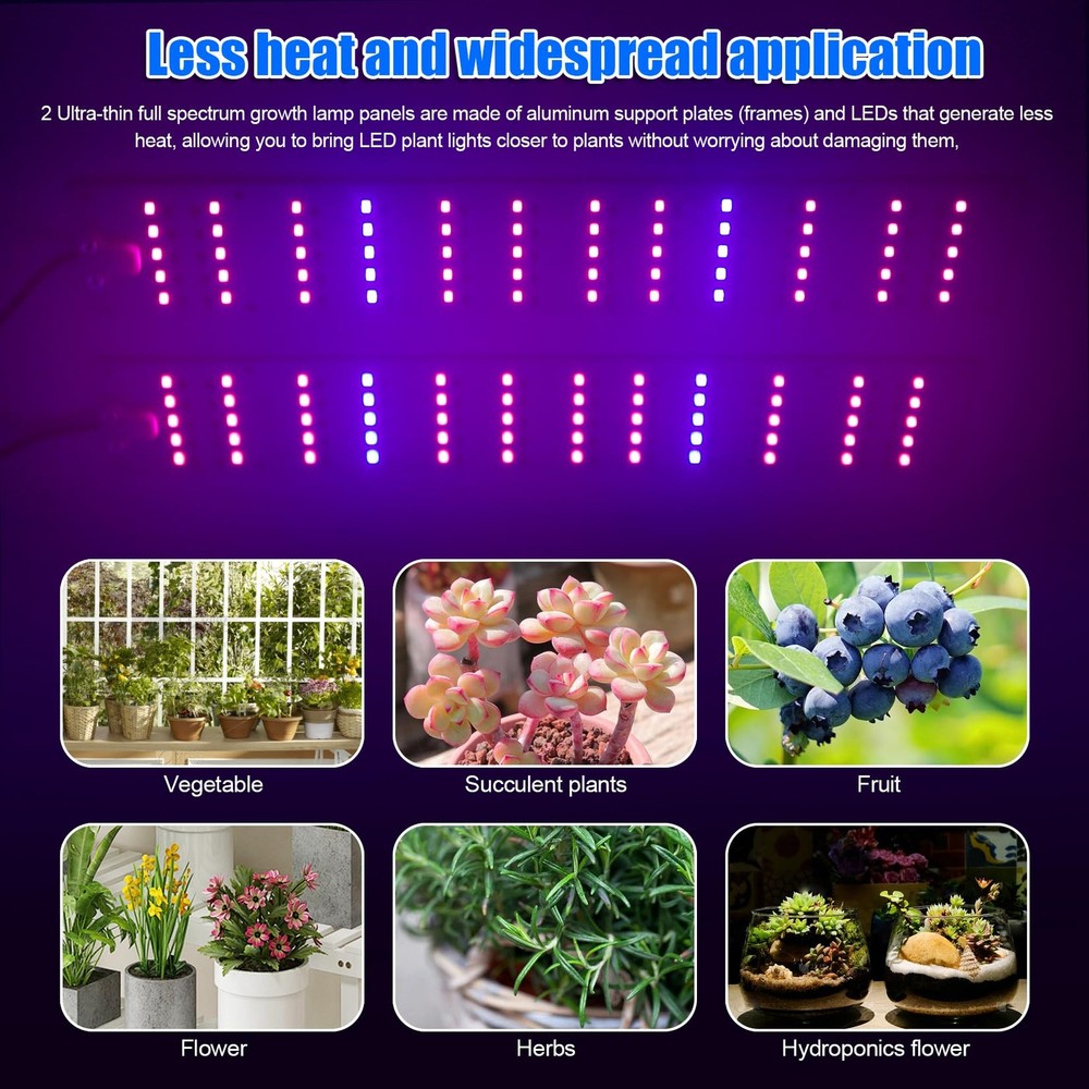 Indoor USB LED Grow Light with Timer for Plant Growth