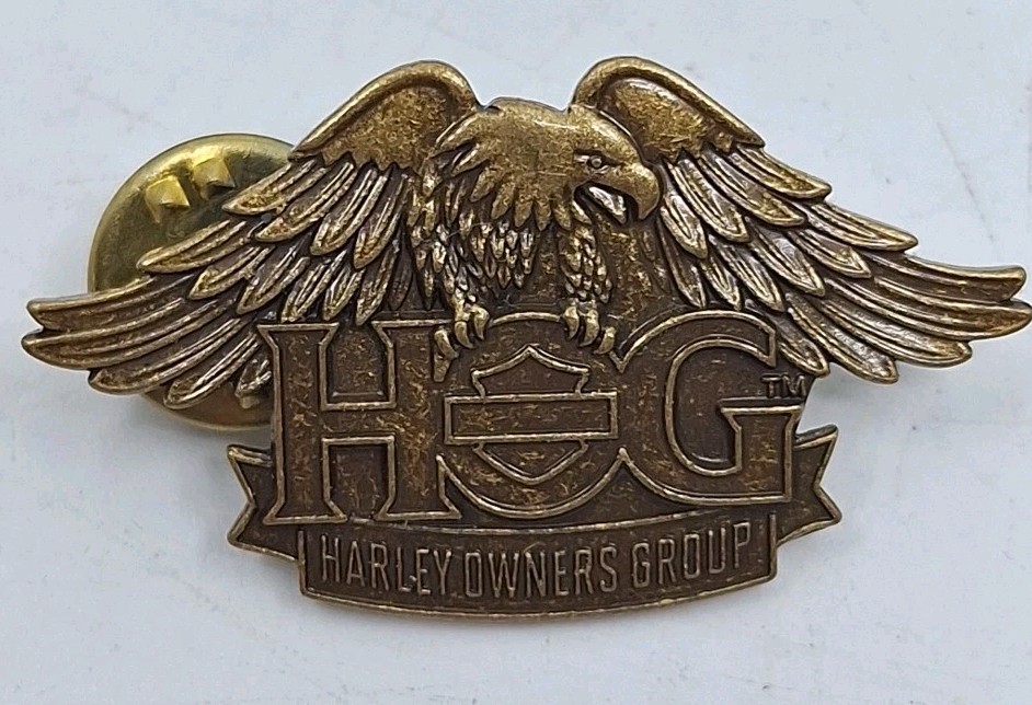 HOG Harley Davidson Owners Group Membership Eagle Patch And Matching Pin