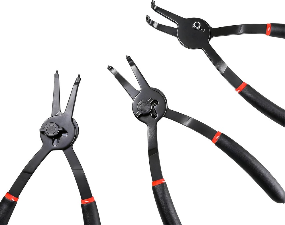 12Pcs Snap Ring Pliers Internal & External Retaining Ring Circlip C Clip Plier