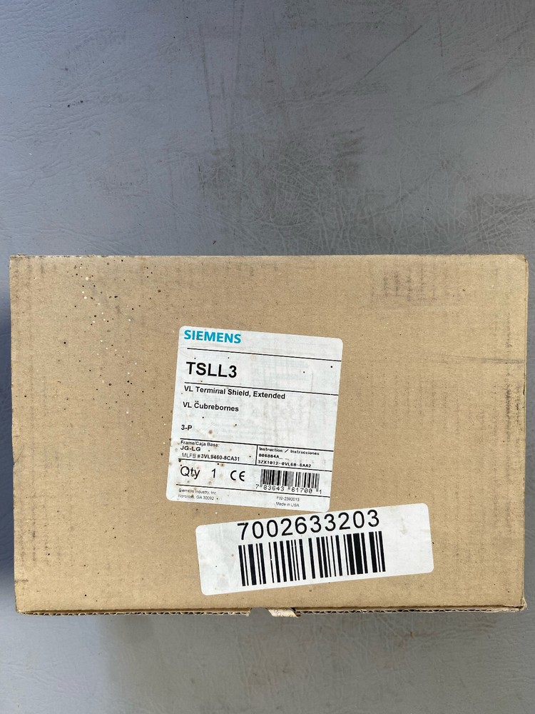 Siemens 3VL9460-8CA31 VL Terminal Shield Extended
