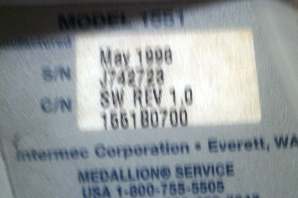 INTERMEC TECHNOLOGIES SABRE 1551 BARCODE SCANNER PS/2 CABLE