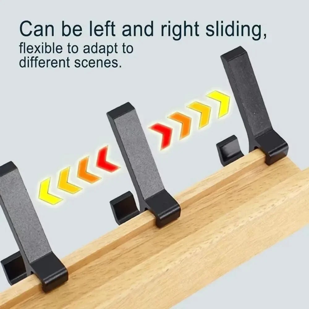 Nordic Wall Mounted Coat Rack with 5 Movable Hooks