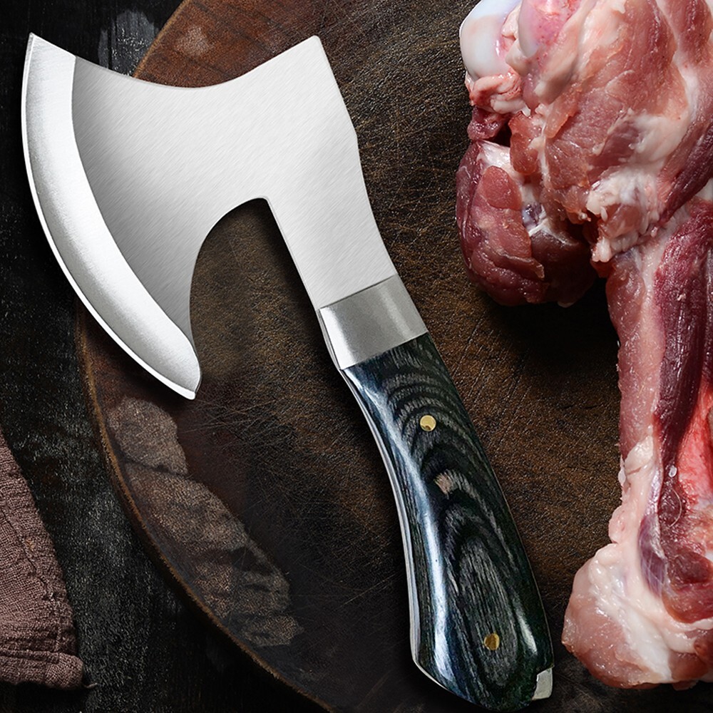 Portable Mini Axe Camping Kitchen Short Handle Hatchet Woodworking Cutting Tool