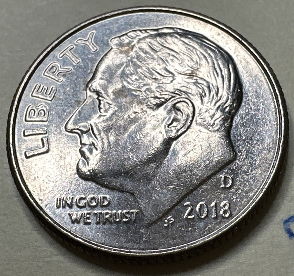 2018-D Roosevelt Dime 10C 1474X