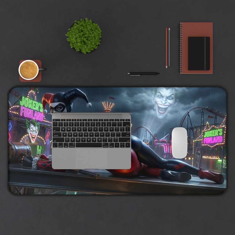 Harley Quinn Desk Mat, DC Comics Desk Pad, Computer Decor