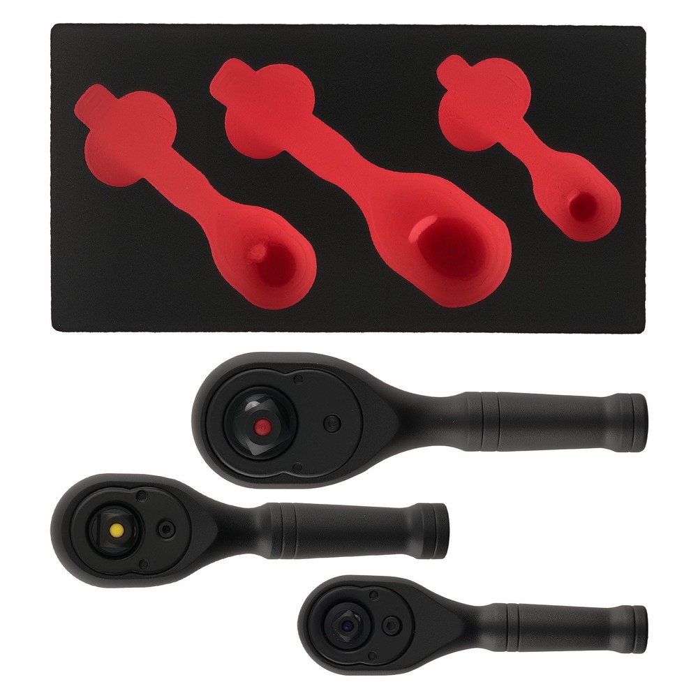 72 Teeth Ratchet Set 1/4 3/8 1/2 Drive Quick Release Socket Wrench Tool Kit