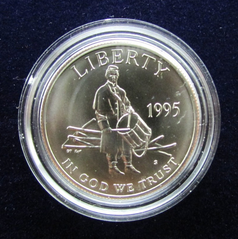 1995-S Civil War Uncirculated Commemorative Half Cap Only