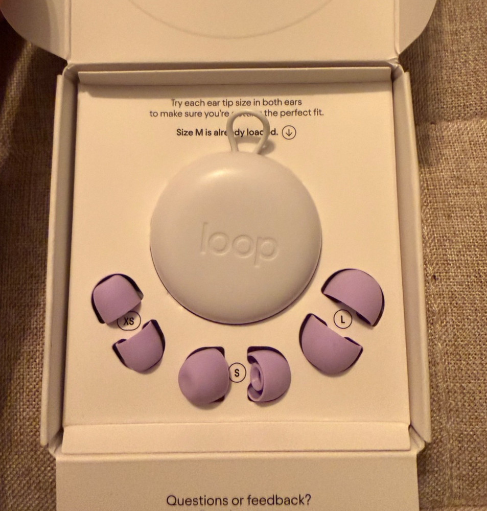 Loop Quiet 2 Ear Plug Pack Violet Multiple Sizes Violet Earplugs/Open Box-NEW