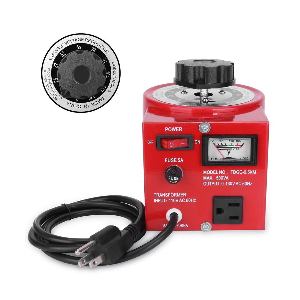 Beleeb Voltage Transformer 5 Amp Auto AC Variable Voltage Regulator,500VAC Ma...