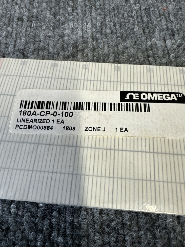 Omega 180A-CP-0-100 Linearized Chart Paper 1 PK=100 SHEETS New