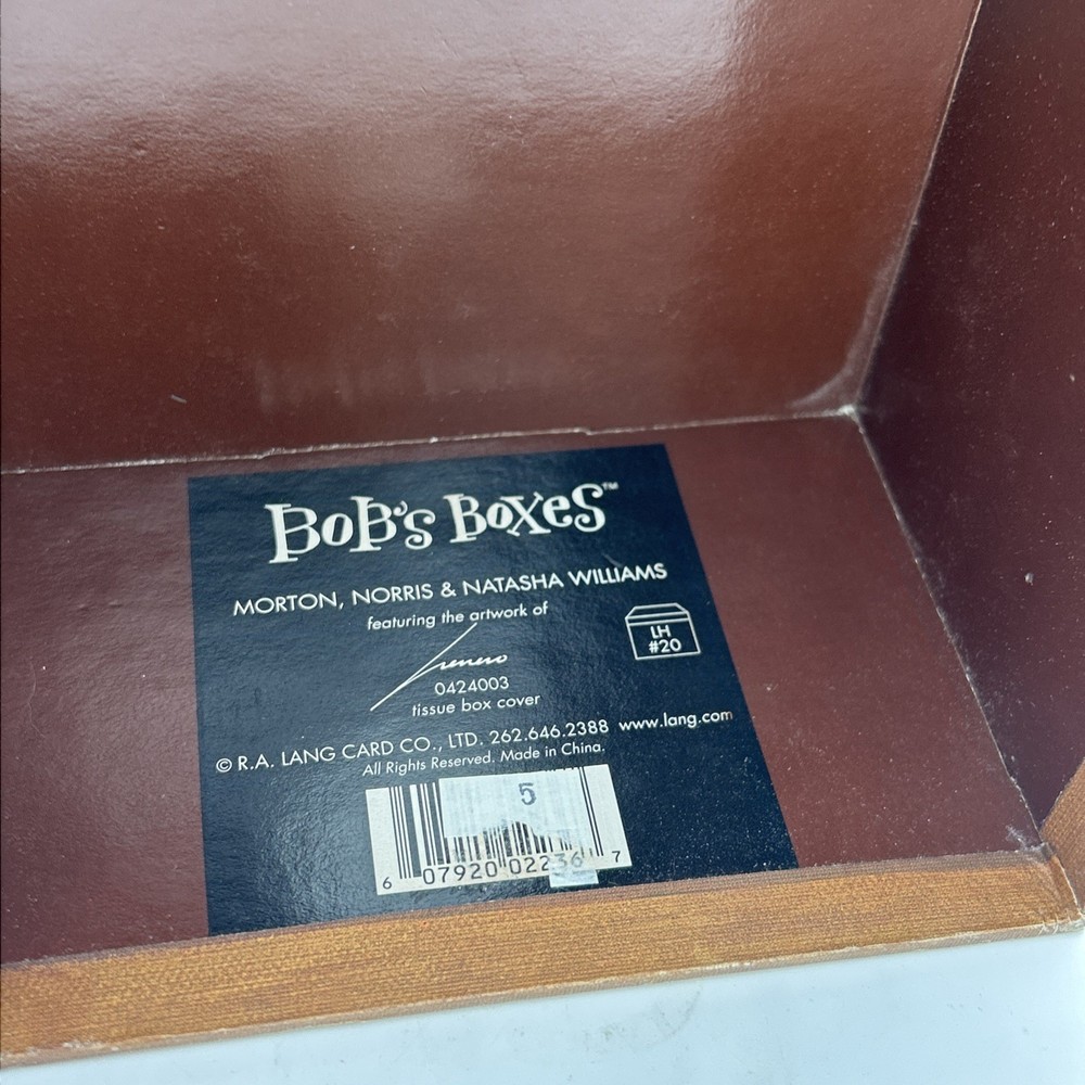 Primitive Tissue Box Bob’s Boxes All Creatures Cats Kittens Rainy Window VTG