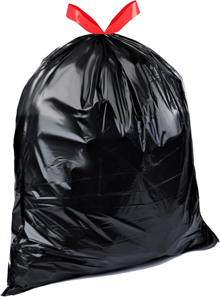 Amazon Basics 39 Gallon Lawn & Leaf Heavy Duty Drawstring Trash Bags, 20% Post C