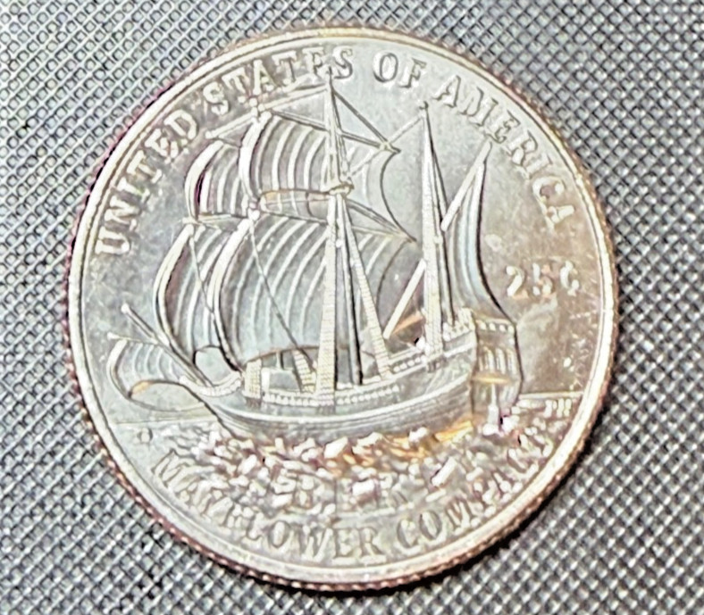2026 P Mayflower Compact Quarter with a Struck-Through and Feeder Finger Errors