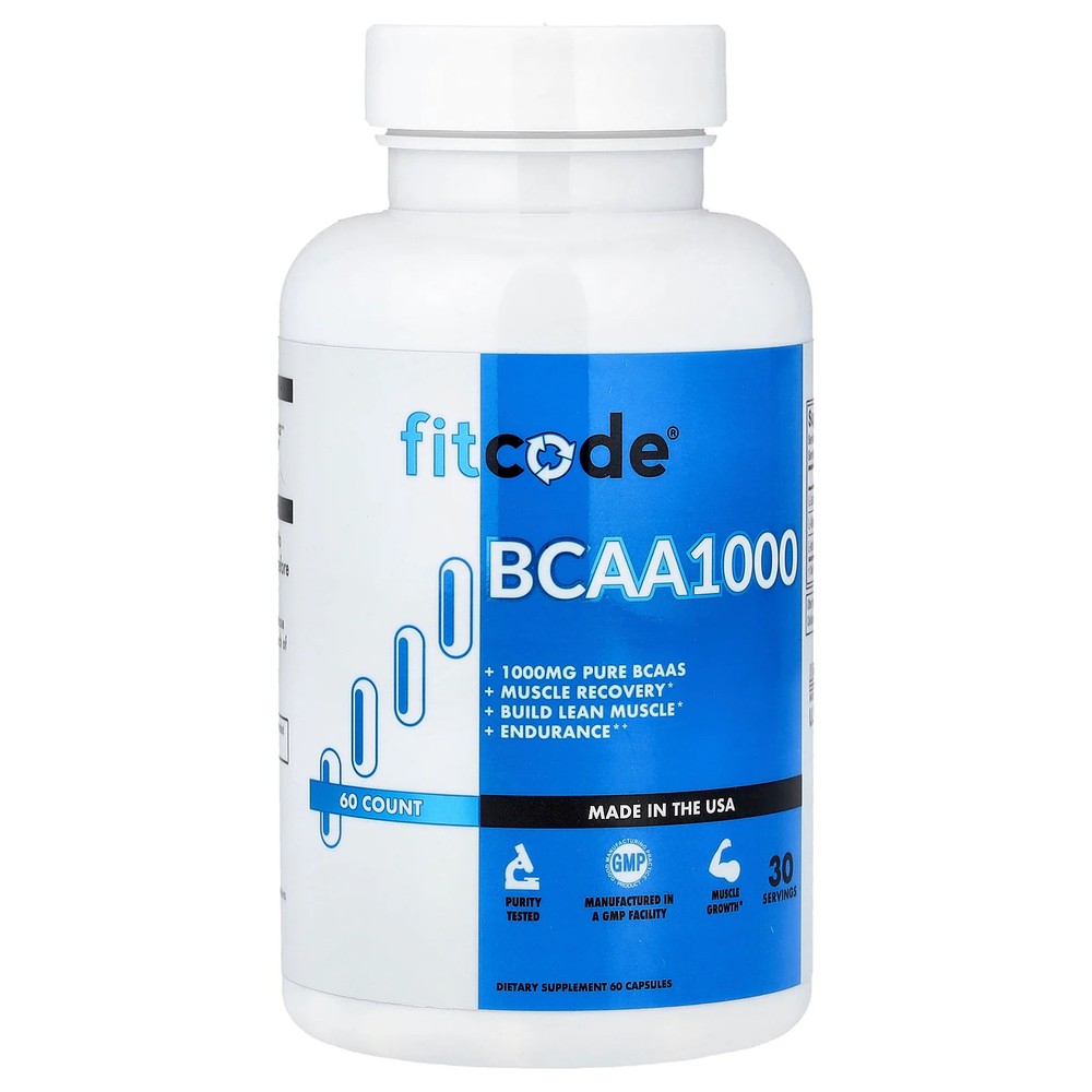 BCAA 1,000, 60 Capsules