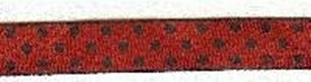 Dotted Ribbon with Edge - Red/black - 2yards