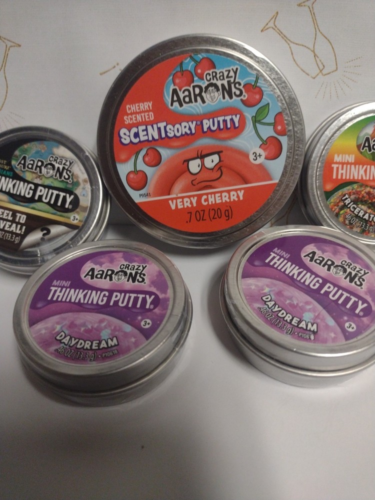 Set Of 5 Thinking Putty Crazy Arons 0.46 Oz