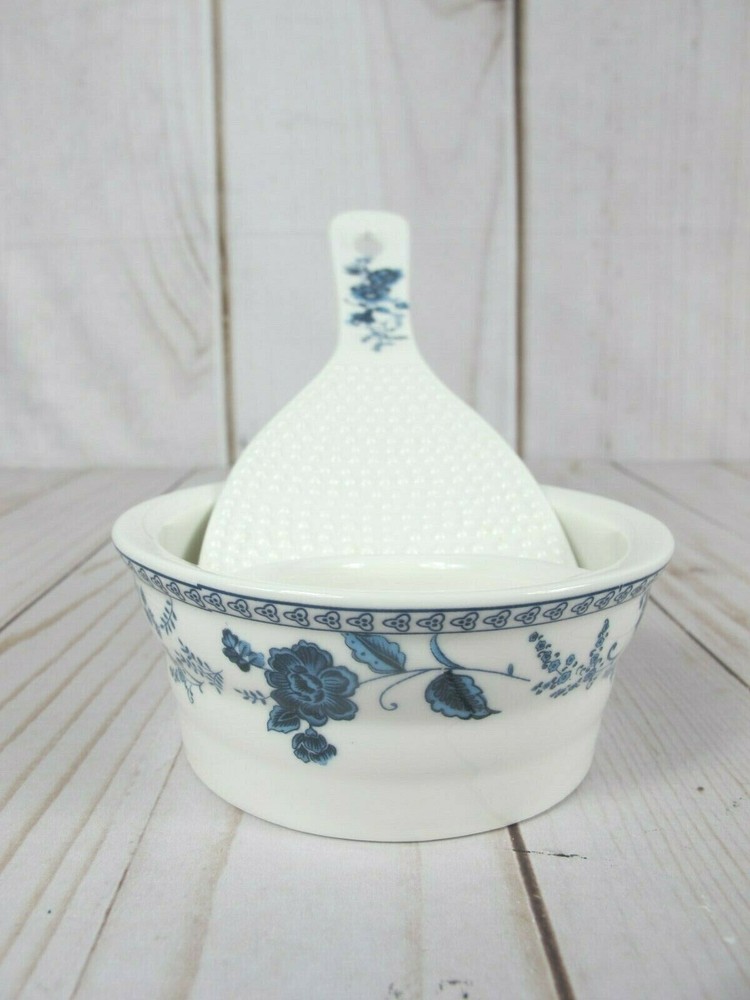 Ceramic Rice Scoop and Holder Kitchen Art ~ NEW