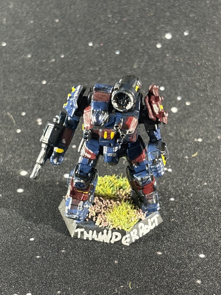 Hand Painted BattleTech Thunderbolt Mech -- Davion Heavy Battle Lance