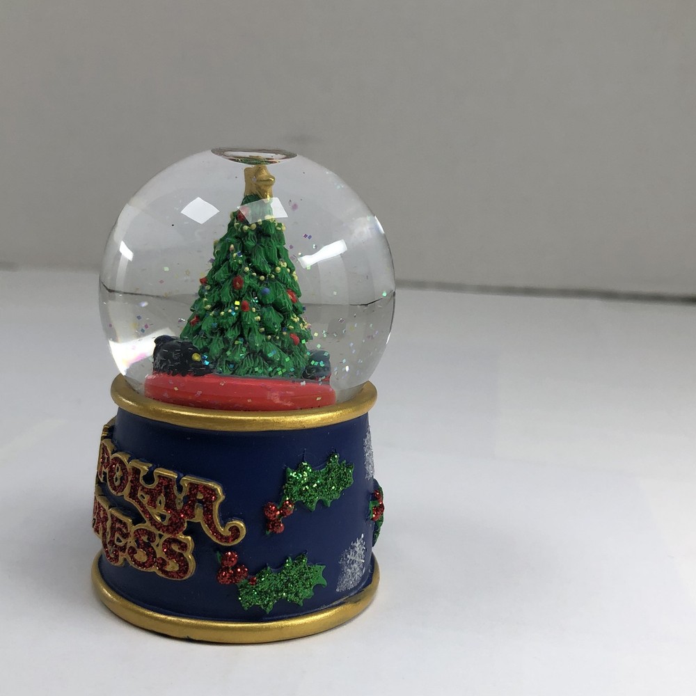 The Polar Express Christmas Tree Snow Globe Glitter Mini Decoration