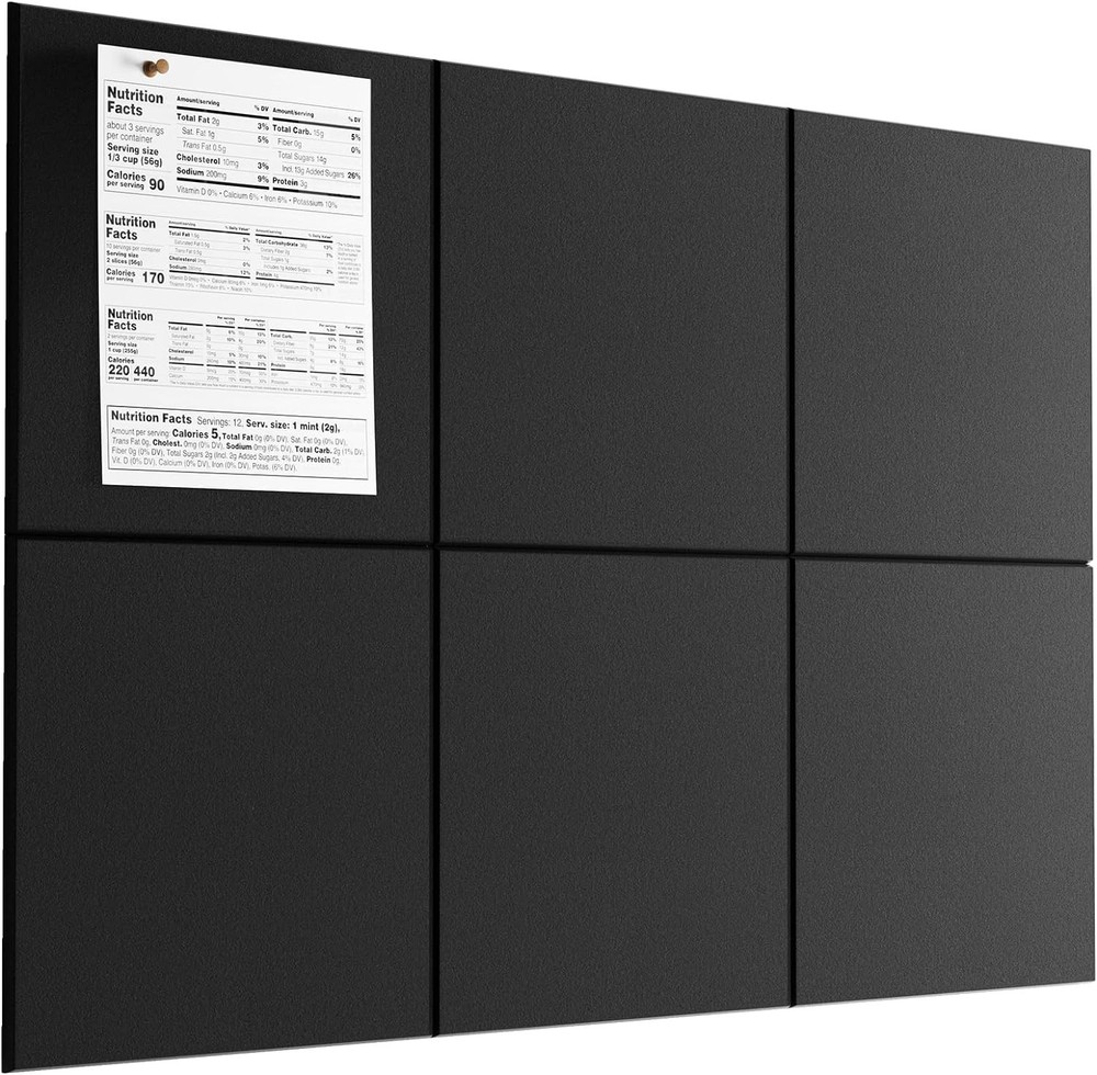 Black Solid Felt Panels for Stylish and Functional Bulletin Board Arrangements