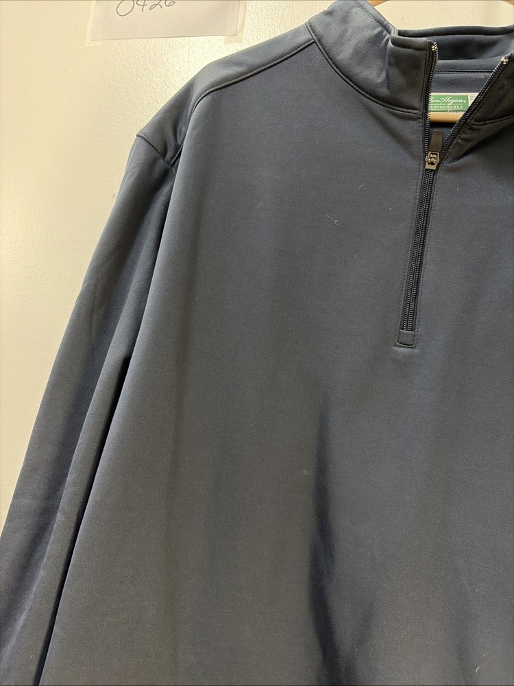 Men’s Ben Hogan Performance Navy Blue Pullover Jacket 1/4 Front Zipper Size 2XL
