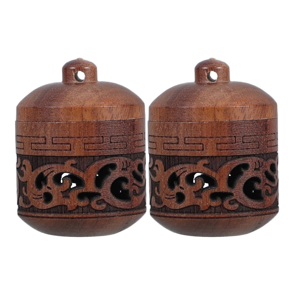 LALAFINA Hollow Lantern Shape Aromatherapy Pendant 2-Pack with Rotatable Open...