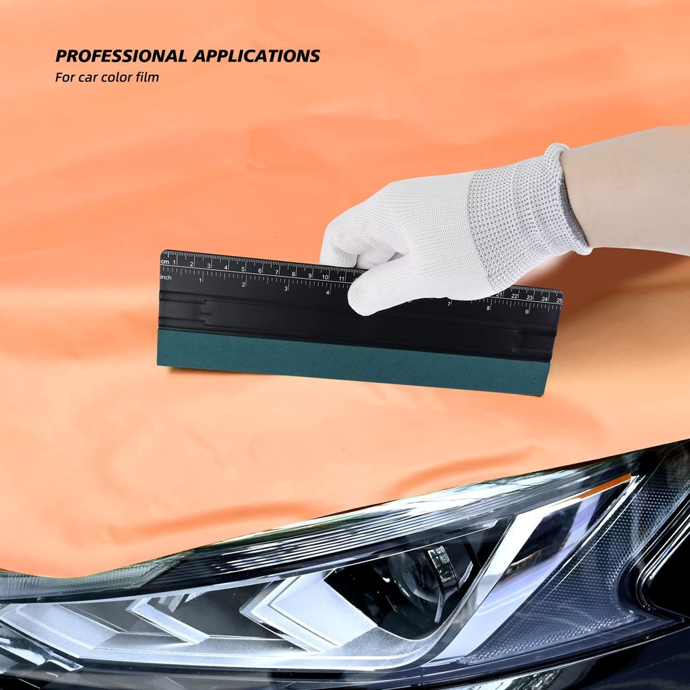 EHDIS Large Vinyl Squeegee Window Tint Tool 3PCS Big Size Felt Edge Black